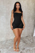 On the Move Ribbed Tank Strappy Romper
